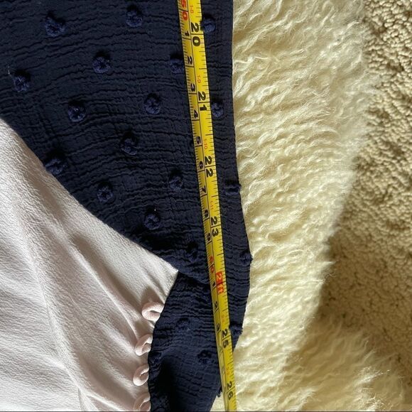 NWT L’AGENCE Perry Sheer Silk Two-Tone V-Neck Criss-Cross Blouse Size S - Picture 9 of 13